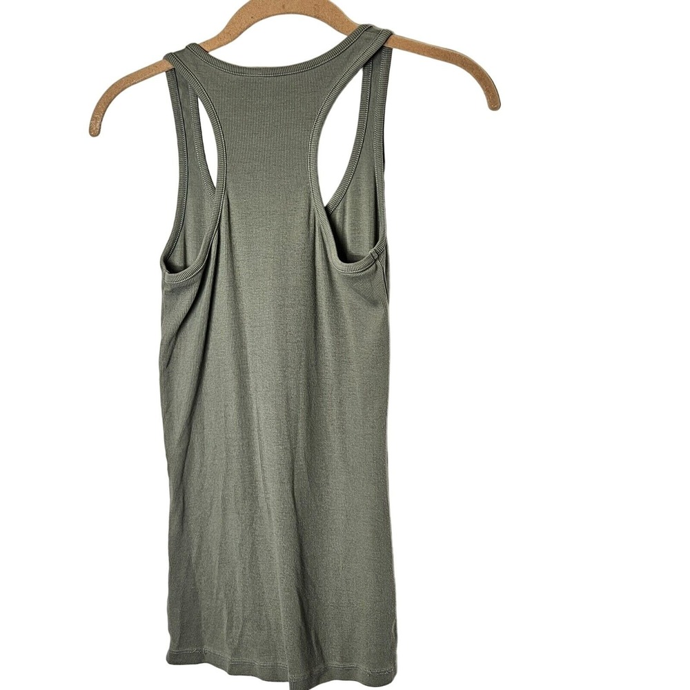 Beyond Yoga‎ Tank Top Olive Green Ribbed Racerback Athletic Activewear Casual L - Picture 2 of 9